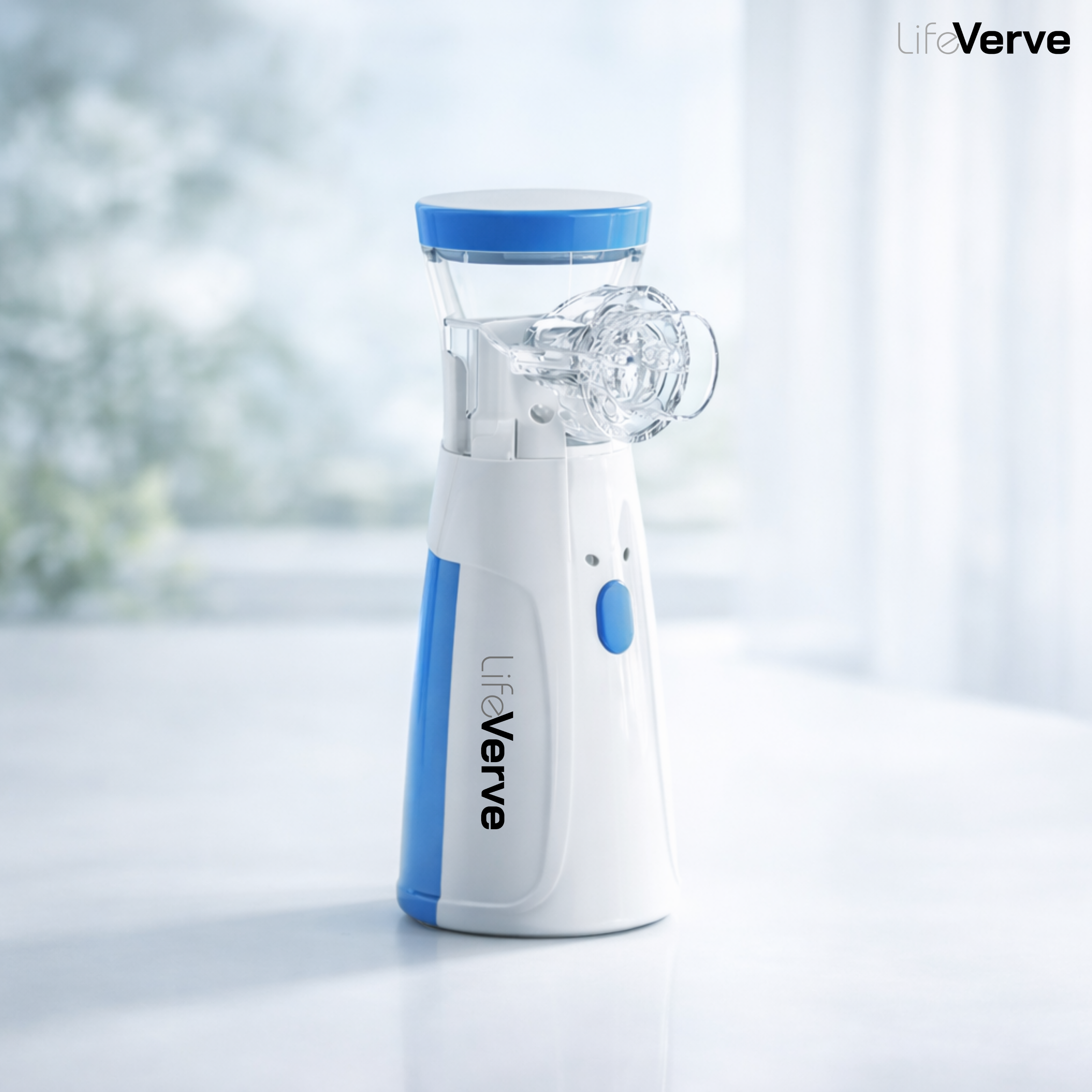 LifeVerve Portable Mesh Nebulizer – Silent, USB Rechargeable Inhaler for Adults & Kids