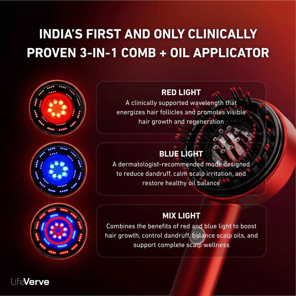 Red Light Therapy Scalp Massager