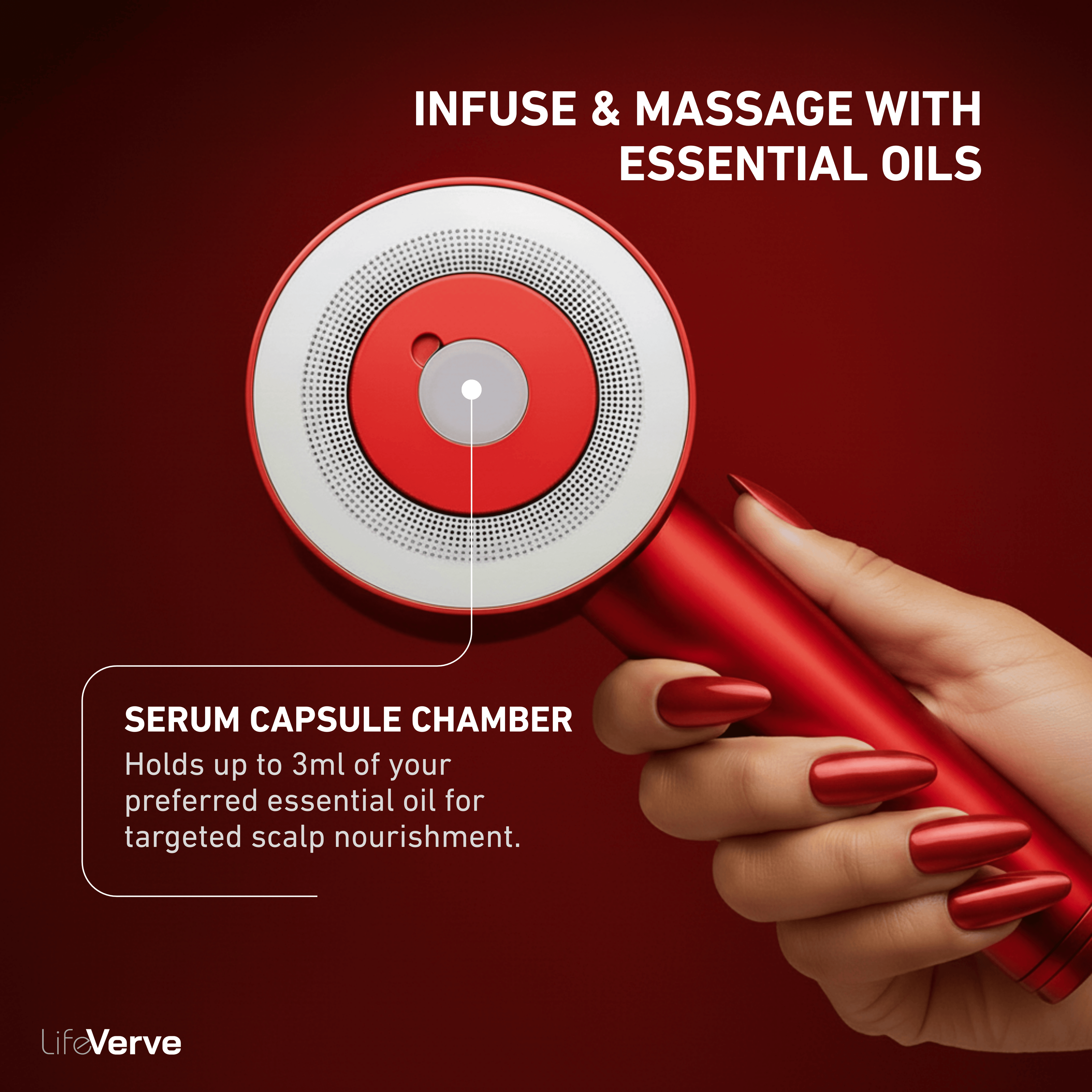 Red Light Therapy Scalp Massager